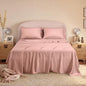 Queen Sheets, Rayon Derived from Bamboo, Cooling Bed Sheets Set,Deep Pocket Up to 16", 4 Pieces Silky Soft, Breathable Bedding Sheets & Pillowcases(Pink,Queen)