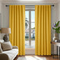 Deconovo Extra Long Blackout Curtains Back Tab and Rod Pocket Thermal Insulated Room Darkening Curtains for Bedroom 52Wx108L Inch Mellow Yellow 2 Panels