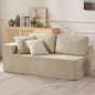 Loveseat Sofa, Cloud Modular Sofa Couch, Upholstered Floor Sofa with Deep Seat, Upholstered Foam Couch for Bedroom Living Room, No Assembly Required (Corduroy Fabric, Beige)