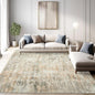 6x9 Abstract Area Rugs for Living Room 6 x 9 Washable Non Slip Low Pile Rugs for Bedroom Dining Room Foldable Thin Brown Grey