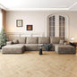 136" Sectional Couches for Living Room Modern Modular Sofa with L-Shape Couchs Upholstered Boneless Couch Deep Seat Sectional Couch with Chaise (Camel, Left Facing Chaise+3Seaters+Ottoman)