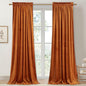 StangH Pumpkin Orange Velvet Curtains for Nursery Bedroom, Luxury Room Darkening Privacy Protect Window Drapes for Office/Party Backdrops/Living Room, W52 x L84, 2 Panels