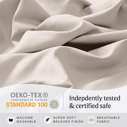 LuxClub 3 PC Twin XL Sheet Set, Deep Pockets Wrinkle Free Cooling Bed Sheets Hotel Bedding for Women, Men, Kids & Teens, Includes 1 Fitted Sheet, 1 Flat Sheet and 1 Pillowcase-Silky Soft Linen
