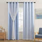 XiDi Blue Curtains for Bedroom, Girls Room Blackout Curtains, Kids Room Darkening Curtains, Light Blue Decor, 1 Panel Light Blue/34/84/1