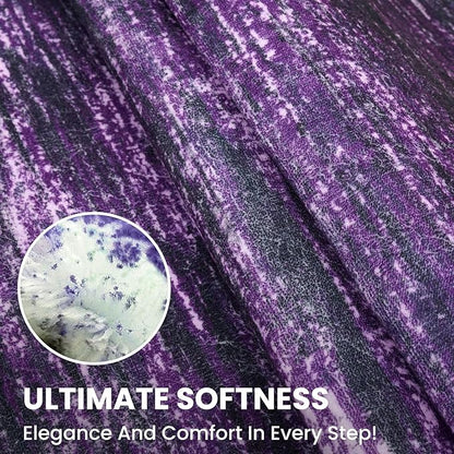 2x7 Modern Abstract Runner Rug for Hallways, Purple White Super Soft Hallway Decor Kitchen Rugs with Non-Slip, Non-Shedding Washable Rug for Hallways Entryway Bedroom Indoor