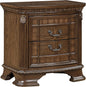 HKHUASEN Traditional Nightstand with 2 Drawers, Dark Brown Finish, Elegant Design for Bedroom Storage and Formal Bedside Cabinet