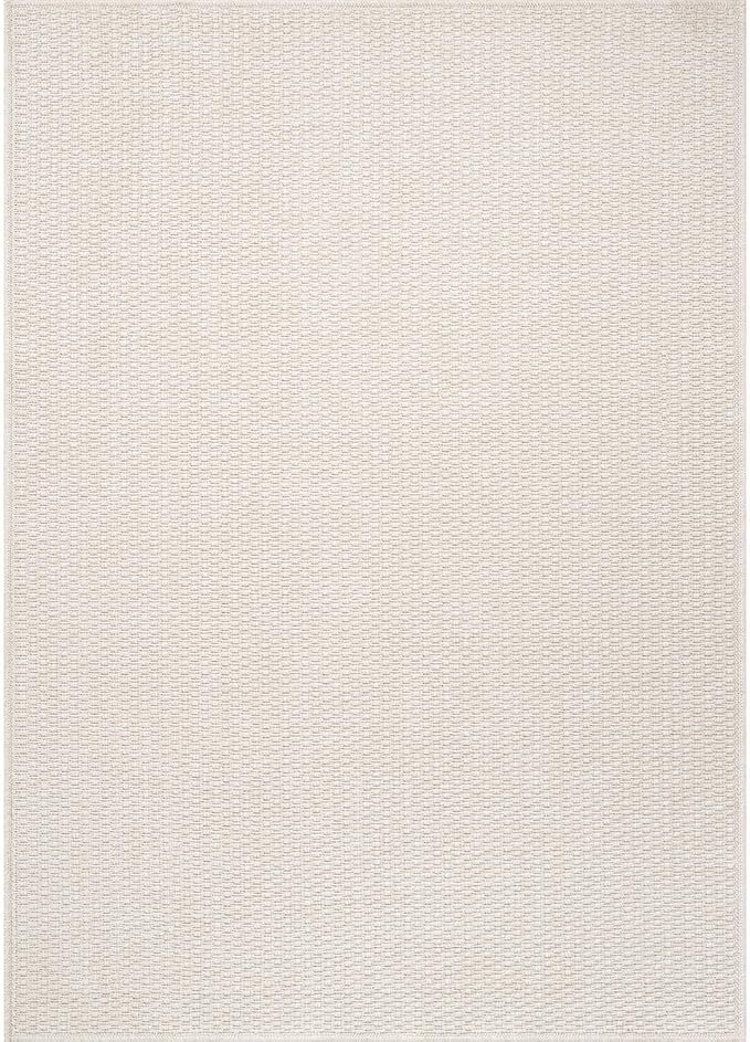 Easy Jute Rug 4x6 Indoor Outdoor Natural Rugs Solid Fiber Rug Woven Area Rug Boho Easy Clean Inside Carpet for Living Room Bedroom Dining Room Hallway or Outdoor Patio Porch (4 X 6 Bone)