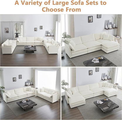 mikibama 41.4 Inch Single Seat Sofa, Chenille Comfy Deep Upholstered Couch Armchair with Toss Pillow for Living Room Bedroom Office Apartment, Beige