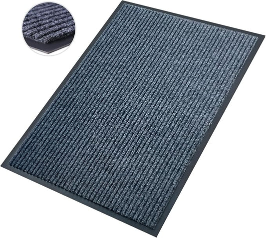 Front Door Mat,2'x3'Indoor Outdoor Door Mat,Heavy Duty Durable Welcome,Commercial Floor Mats Inside Outside Entrance, Waterproof All-Season, All-Weather Non Slip Backing Doormat for Entryway,Dark Gray