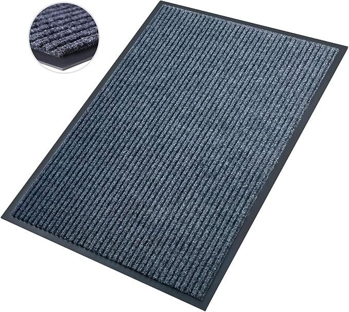 Front Door Mat,4'x8'Indoor Outdoor Door Mat,Heavy Duty Durable Welcome,Commercial Floor Mats Inside Outside Entrance, Waterproof All-Season, All-Weather Non Slip Backing Doormat for Entryway,Dark Gray