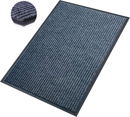 Front Door Mat,4'x6'Indoor Outdoor Door Mat,Heavy Duty Durable Welcome,Commercial Floor Mats Inside Outside Entrance, Waterproof All-Season, All-Weather Non Slip Backing Doormat for Entryway,Dark Gray
