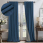 Navy Blue Black Out Curtains 96 Inches Long 2 Panels Linen Textured Blackout Window Treatment Drapes Living Room Darkening Thermal Patio Sliding Glass Door Curtains for Bedroom Dark Indigo 96 Length