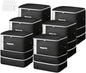 Comforter Storage Bag - 130L Large Capacity Blanket Storage Bags 3-Layer Ultra Space Saving Self Compression Organizer, Washable Compression Bags for Storage Comforter Blanket, 6-Pack, Black