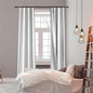 Soundproof 100% Blackout Curtains 80 inches, 3 Layers Thermal Insulated Back Tab Drapes for Door Window Nursery Divider Living Room, with Pin Hooks Grayish White 50x80 Inch 1 Panel