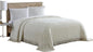 Beatrice Home Fashions Medallion Chenille Bedspread, Queen, Ivory