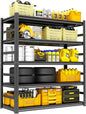 72''H Shelving Unit, 3020 Lbs Heavy-Duty Garage Storage Shelves, 5-Tier Adjustable Reinforced Shelves for Laundry Rooms, Basements, Kitchens&Outdoor（48''W*24''D*72''H）