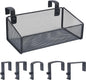 MATIMASU Bedside Caddy Hanging Storage Basket Beside Shelf Metal Organizer for Collage Dorm Bunk Bed,Hospital Bed,Baby Bed - Bedroom Essentials for Magazine,Remote Control,Phone,Drinks (Black)