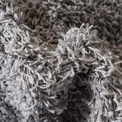 Unique Loom Solid Shag Collection Area Rug (8' Octagon, Cloud Gray)