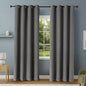 Amazon Basics 100% Blackout Curtains with Grommets, 2 Panels, 52 x 96 Inches, Black