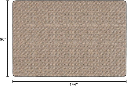 House, Home and More Skid-Resistant Carpet Indoor Area Rug Floor Mat - Black Ripple - 8 Ft X 12 Ft - Non Slip Rubber Backing, Stain Resistant, Dog Friendly, Living Room Bedroom Kitchen Entryway