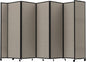 Versare Room Divider 360 Portable Wall Partition | Folding Panels | Large Freestanding Divider | Locking Wheels | Temporary Room Separator | 14' x 7'6'', Warm Pebble