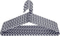 Clothes Hangers 30 Pack Stylish Fabric Wrapped Metal, Space Saving Coat, Velvet, Pant Hangers for Closet Organization, Durable Non-Slip, Navy/White Wardrobe Essentials Bulk Storage