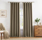 Vision Home Brown Linen Full Blackout Curtains 95 inch Long for Bedroom Living Room Darkening Light Blocking Window Panels Thermal Insulated Rod Pocket Back Tab Neutral Drapes 56" Wx95 Lx2