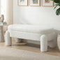 Ottoman with Storage, Large Foot Rest Ottoman Storage Bench,End of Bed Bench,Upholstered Seating,for Entryway, Hallway, Living Room,Bedroom (White)