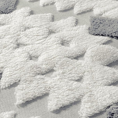 Ivory Grey 5x7 Area Rug Washable Living Room Moroccan Shag Carpet Non Slip Soft Neutral Boho Plush Pile Large Throw Rug for Kitchen Office Dining Room Bedroom Laundry