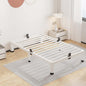 ROIL 10 Inch White Twin Bed Frame with Rounded Corner and Mattress Retainers, 3500LBS Heavy Duty Steel Slats No Box Spring Needed Platform Noise-Free Easy Assembly