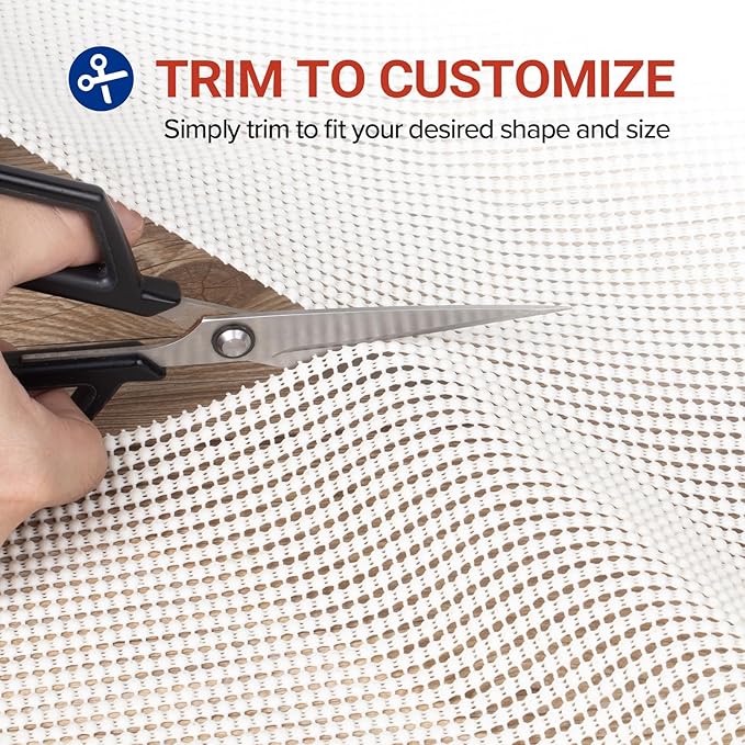 Non-Slip Rug Pad Gripper 2.5x8 Feet, Anti Skid Mat for Kitchen Hallway Runner Rug, Keeps Rugs in Position and Safe, Thick Cushioned Carpet Pad for Hardwood Floors Protection