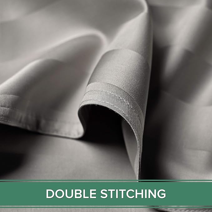 Pure Bamboo California King Sheets, Genuine 100% Organic Viscose Derived from Bamboo Bed Sheet Set, Soft & Cooling, Double Stitching, 2 Year Quality Promise (California King, Jacquard Silver)