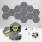 Pro-Level Self Adhesive Acoustic Panels,2nd Generation Sound Absorbing Panel,Soundproof Wall Panels,Sound Dampening Panels,Polyester Foam Reducing Noise and Echoes,Moonlight Grey (HEXAGON 07)