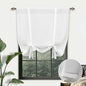 DriftAway Double Layer Linen Blackout Tie Up Curtains Thermal Insulated Fully Lined Balloon Roman Shade Bathroom Window Adjustable Rod Pocket for Small Window 25 Inch by 47 Inch White
