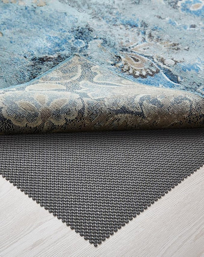 Veken 5x8 Ft Rug Pad Gripper for Hardwood Floors, Non Slip Rug Pads for Area Rugs, Thick Dark Grey Rug Grippers for Tile Floors, Under Carpet Anti Skid Mat, Keep Your Rugs Safe and in Place
