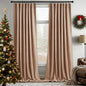 StangH Blush Velvet Curtains 84 inch Length - Room Darkening Privacy Enhancing for Daughters Room/Apartment Thermal Insulated Drapes for Bedroom, Blush Beige, W52 x L84 Inches, 2 Panels