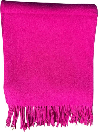 Alashan Cashmere Blend Ripple Finish Woven Throw (Fuchsia)