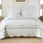 MarCielo 3-Piece 100% Cotton Oversized Bedspread Lightweight Quilt Coverlet Embroidery Farmhouse Bedding Set (Sakura White, Oversized Queen (100"x106"))