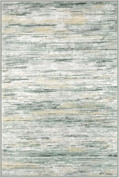 2x3 Modern Abstract Rug for Entryway, Green Yellow Super Soft Small Area Rug, Washable Non-Slip Kitchen Rugs, Low-Pile Mat for Bedside, Indoor Door Mat