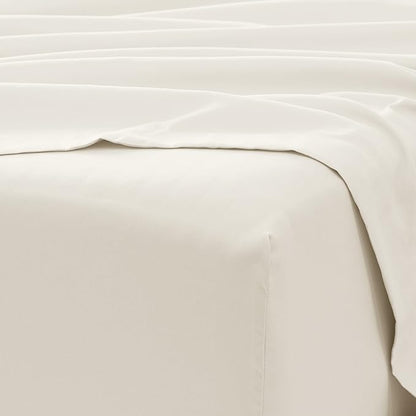 Linen Market Double-Brushed Microfiber Twin XL Sheet Set 3 Piece – Oeko-TEX Certified Ultra Soft & Wrinkle-Free - 16" Deep Pocket Sheets - Easy Care Twin XL Size - Ivory
