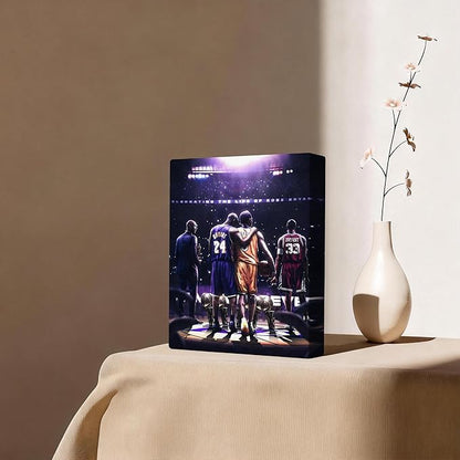 Kobe Bryant Legacy Canvas Wall Art Print Poster, Iconic Inspirational Sports Picture Artwork, Motivational Mamba Mentality Painting Wall Decor for Office Gym Home Living Room Bedroom, Framed 24x30inch