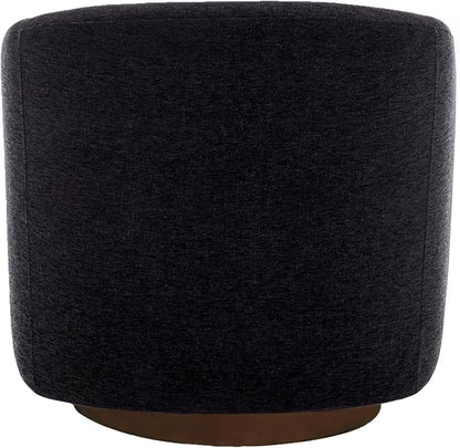 MINCETA Accent Chair,Modern Swivel Chairs for Living Room and Bedroom Reading with Wood Base,Set of 2,Performance Fabric in Charcoal Gray