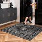 2x3 Washable Area Rug for Entryway：Soft Traditional Printed Area Rug Non-Slip Kitchen Rugs Low-Pile Medallion Indoor Door Mat Small Farmhouse Carpet for Entrance Foyer Bedside Black White 2x3
