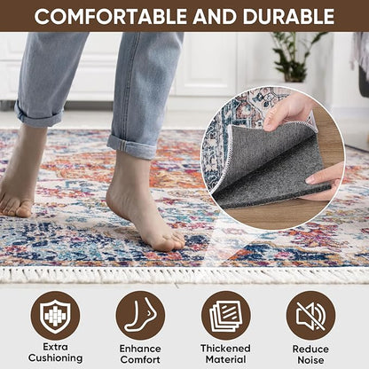 BALEINE Felt Non Slip Rug Pads, Extra Large 1/4" Thick Felt and Rubber Backing, Shock Absorbing Carpet Pad for All Carpets and Hardwood Floors (9x12 Ft)