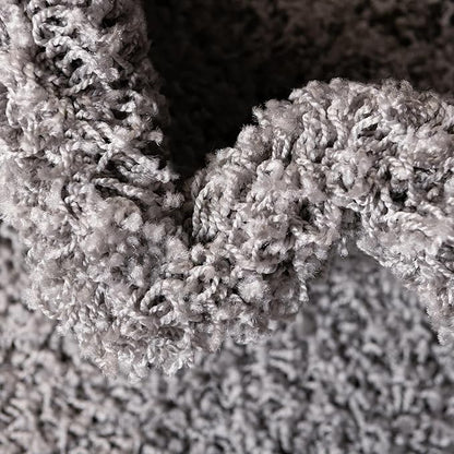 Unique Loom Solid Shag Collection Area Rug (2' x 6' 5" Runner, Cloud Gray)