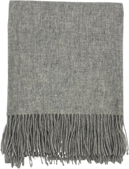 Alashan Cashmere Blend Ripple Finish Woven Throw (Quartz)