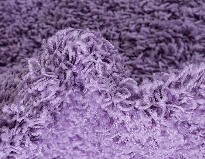 Unique Loom Solid Shag Collection Area Rug (6' 1" x 9' Rectangle, Lilac)