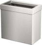 Gatco Modern Rectangle Wastebasket, Satin Nickel - Stainless Steel Trash Can with Removable Lid, Leakproof, 3 Gallon Capacity for Bathroom, Bedroom, Kitchen, or Office