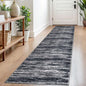 2x8 Modern Abstract Runner Rug for Hallways, Black Super Soft Hallway Decor Kitchen Rugs with Non-Slip, Non-Shedding Washable Rug for Entryway Bedroom Indoor