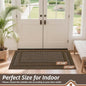 BEQHAUSE Indoor Door Mat 24" x 60", Dirt Trapper Door Mats Non-Slip Entryway Rugs Washable, Resist Dirt Absorbent Welcome Mat, Low Profile Floor Mats for Front Back Door and Entryway, Brown